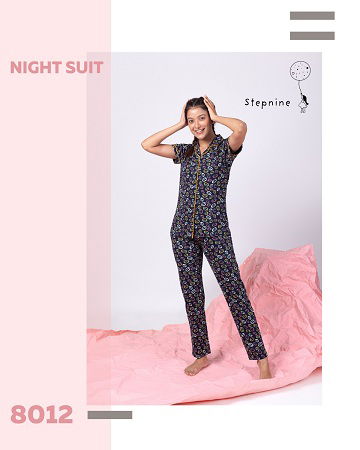Steps Nine Ukiyo 2 Night Wear Cotton Lycra Fancy Night Suits Collection